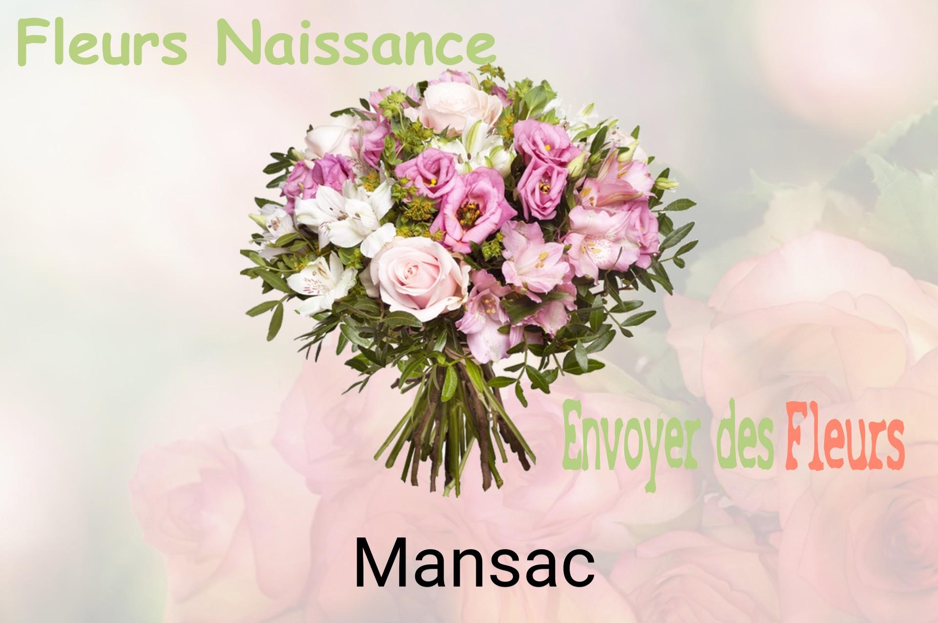 Bouquet de fleurs de naissance livré à Mansac